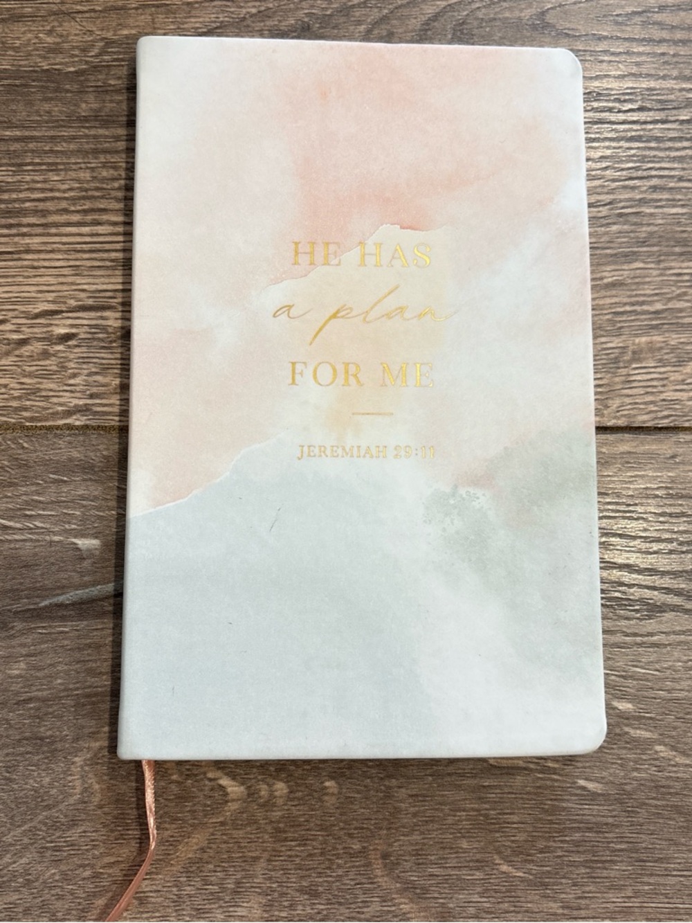He Has a Plan For Me Prayer Journal - Pastel Marble Cover